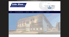 Desktop Screenshot of gebr-blum.de