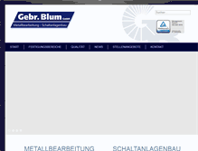 Tablet Screenshot of gebr-blum.de